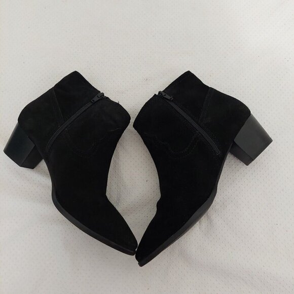 Seychelles Women's Western Chic Black Suede Point Toe Ankle Boots Bootie Size 7 - Picture 5 of 9